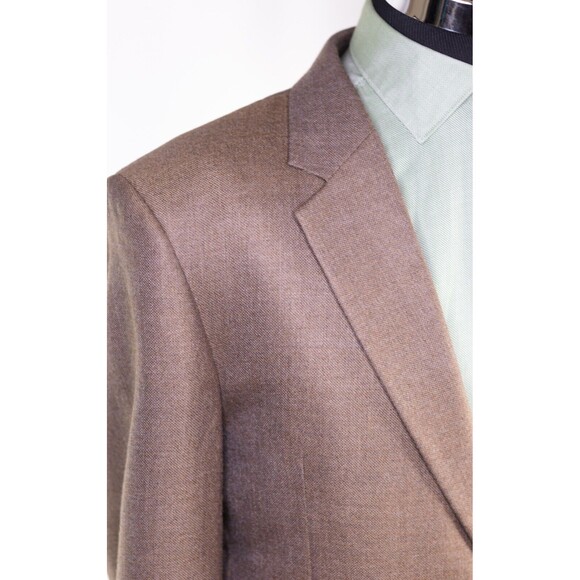 Joseph Abb Camel Tan Seasonless Wool/bambo STAYS COOL 2-Button Blazer Jacket 44L - Picture 6 of 11